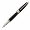 PC5003FP-A3 Knight Fountain Pen - Matt Black/Silver <BR> 鋼筆