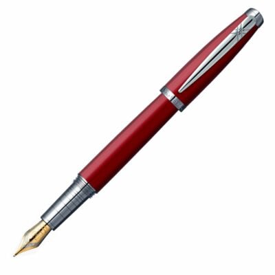 PCx-751FP Majestic Fountain Pen - Dark Red/Chrome  <BR> 鋼筆