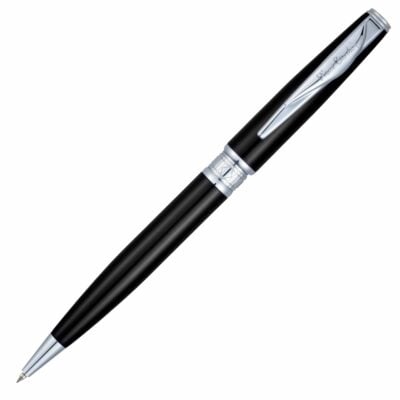 PCA1560BP Queen'S Park  Ball Pen - Full Black/Chrome <BR> 原子筆