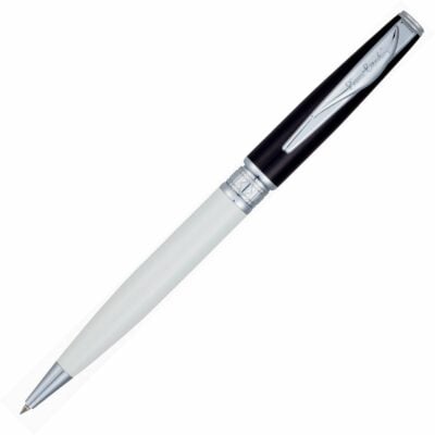 PCA1565BP Queen'S Park  Ball Pen - Black/White/Chrome <BR>原子筆