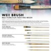 Wei Brush flat round mop and water brush set for ink watercolour acrylic and oil